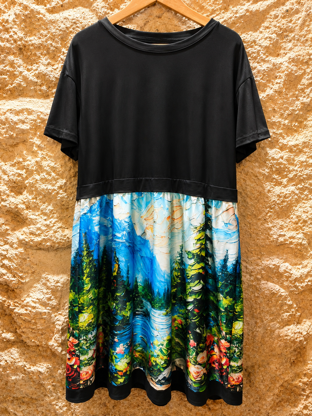 Vestido largo midi con bolsillos