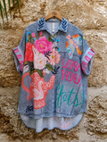 Camisa Oversize  Unisex con Lino
