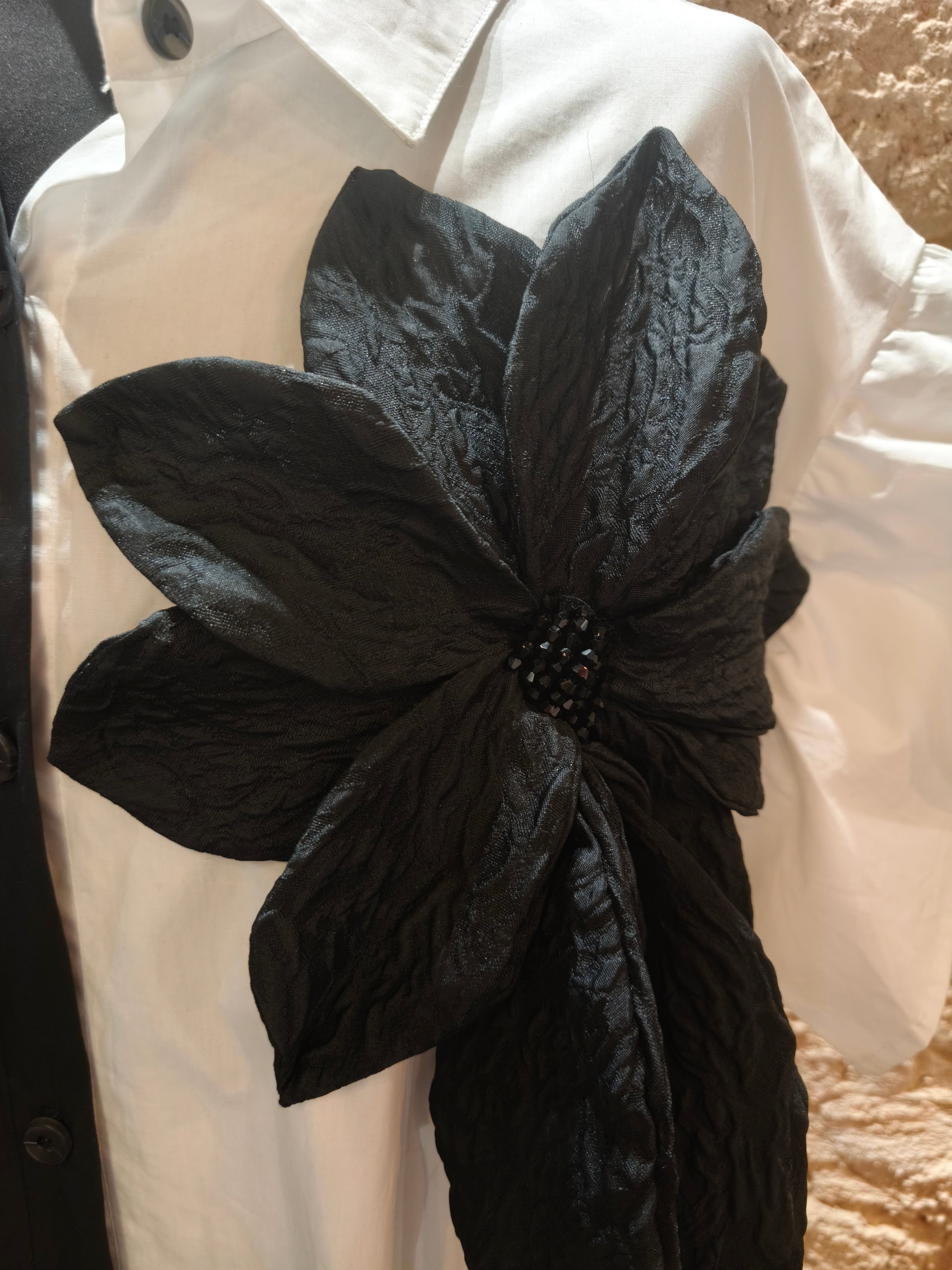 Vestido Flor B&N