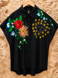 Camisa bordada 100% algodon